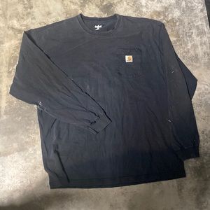 Distressed carhartt long sleeve shirt XL